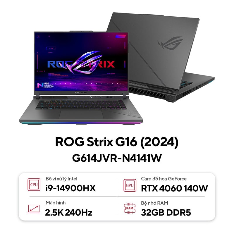 Laptop Asus ROG Strix G16 G614JVR-N4141W (2024)