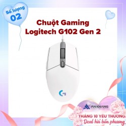 Chuột Gaming Logitech G102 Gen 2 Lightsync- Màu Trắng