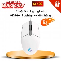 Chuột Gaming Logitech G102 Gen 2 Lightsync- Màu Trắng