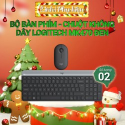 Bộ bàn phím - Chuột không dây Logitech MK470 Đen (Black)