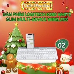 Bàn phím Logitech K580 White Slim Multi-Device Wireless (920-009211)