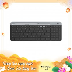 Bàn phím Logitech K580 Graphite (Đen) Slim Multi-Device Wireless (920-009210)