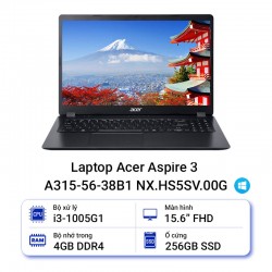 Laptop Acer Aspire 3 A315-56-38B1 NX.HS5SV.00G