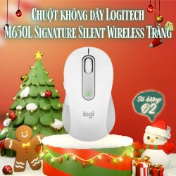 Chuột không dây Logitech M650L Signature Silent Wireless Trắng