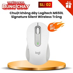 Chuột không dây Logitech M650L Signature Silent Wireless Trắng
