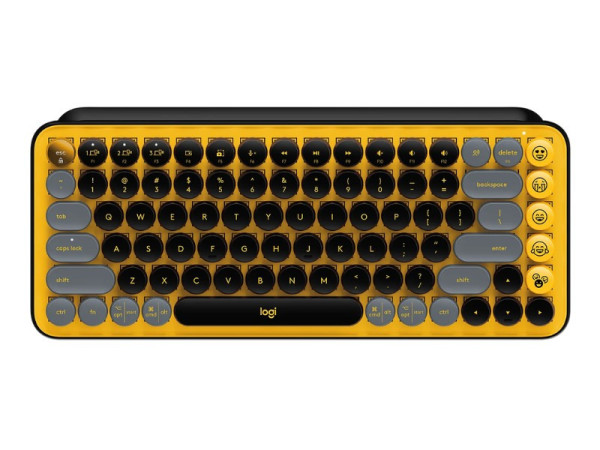 Bàn phím cơ không dây Logitech POP Keys VÀNG-ĐEN (BLAST-YELLOW)