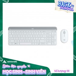 Bộ bàn phím - Chuột không dây Logitech MK470 Trắng (White)
