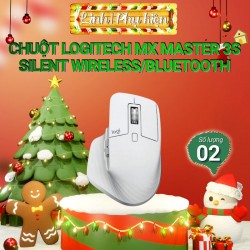 Chuột Logitech MX Master 3S Silent Wireless/Bluetooth Xám nhạt (Grey) (910-006562)