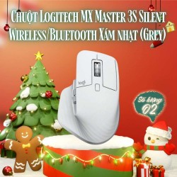 Chuột Logitech MX Master 3S Silent Wireless/Bluetooth Xám nhạt (Grey) (910-006562)