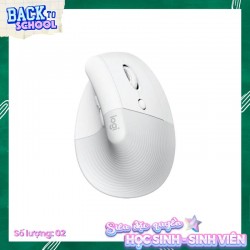 Chuột công thái học Logitech Lift Vertical màu Trắng nhạt Lift (910-006480)