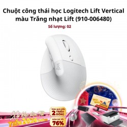Chuột công thái học Logitech Lift Vertical màu Trắng nhạt Lift (910-006480)