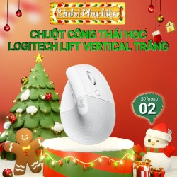 Chuột công thái học Logitech Lift Vertical màu Trắng nhạt Lift (910-006480)