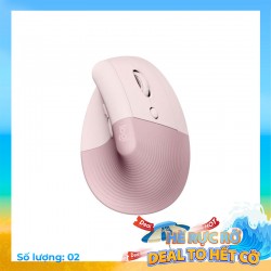 Chuột công thái học Logitech Lift Vertical màu Hồng Lift (910-006481)