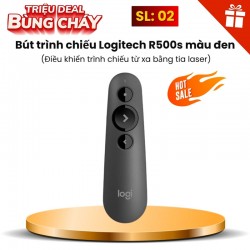 Bút trình chiếu Logitech R500s màu đen (Điều khiển trình chiếu từ xa bằng tia laser)