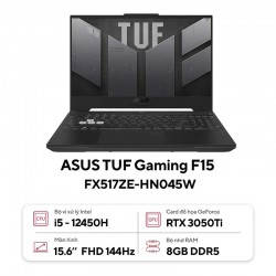 Laptop Gaming ASUS TUF Dash F15 FX517ZE-HN045W (Core i5-12450H | RAM 8GB DDR5 | SSD 512GB | RTX 3050Ti 4GB | 15.6inch FHD 144Hz | Windows 11)
