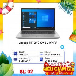 Laptop HP 240 G9 6L1Y4PA Core i7-1255U/8GB/256SSD/14.0FHD/W11SL/BẠC
