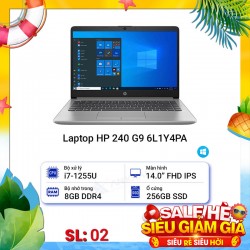Laptop HP 240 G9 6L1Y4PA Core i7-1255U/8GB/256SSD/14.0FHD/W11SL/BẠC