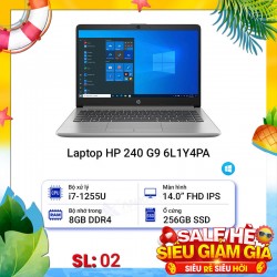 Laptop HP 240 G9 6L1Y4PA Core i7-1255U/8GB/256SSD/14.0FHD/W11SL/BẠC