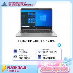 Laptop HP 240 G9 6L1Y4PA Core i7-1255U/8GB/256SSD/14.0FHD/W11SL/BẠC