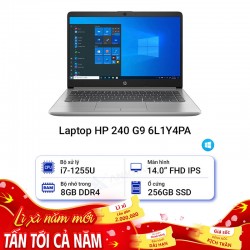 Laptop HP 240 G9 6L1Y4PA Core i7-1255U/8GB/256SSD/14.0FHD/W11SL/BẠC