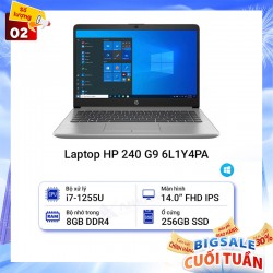 Laptop HP 240 G9 6L1Y4PA Core i7-1255U/8GB/256SSD/14.0FHD/W11SL/BẠC