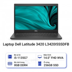 Laptop Dell Latitude 3420 L3420I5SSDFB (i5-1135G7 | 8GB | SSD 256GB | 14.0FHD| Fedora)