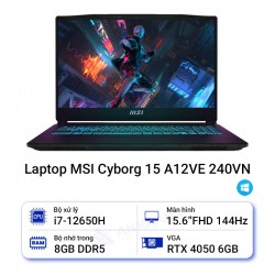 Laptop MSI Cyborg 15 A12VE 240VN