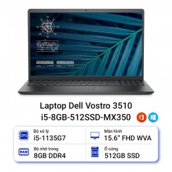 Laptop Dell Vostro 3510 i5-8GB-512SSD-MX350-W11-OFF21 (tặng thêm 8GB ram)