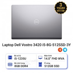 Laptop Dell Vostro 3420 i5-8G-512SSD-3Y Bảo hành 3 năm chính hãng