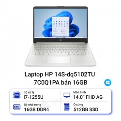  Laptop HP 14S-dq5102TU 7C0Q1PA bản 16GB
