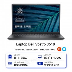 Laptop Dell Vostro 3510 i5-8G-512SSD-MX350-15FHD-W11-OF21