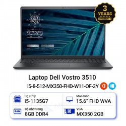 Laptop Dell Vostro 3510 i5-8G-512SSD-MX350-15FHD-W11-OF21-3Y 