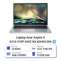 Laptop Acer Aspire 3 A315-510P-34XZ NX.KDHSV.006