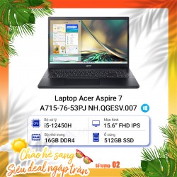 Laptop Acer Aspire 7 A715-76-53PJ NH.QGESV.007 (i5-12450H)