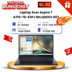 Laptop Acer Aspire 7 A715-76-53PJ NH.QGESV.007 (i5-12450H/16GB/512GB/15.6 inch FHD/Win11)