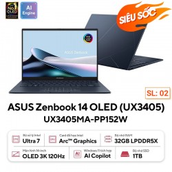 Laptop ASUS Zenbook 14 OLED UX3405MA-PP152W (Chính hãng)