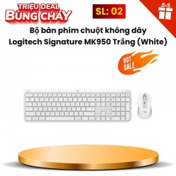 Bộ bàn phím chuột không dây Logitech Signature MK950 Trắng (White)