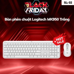 Bộ bàn phím chuột không dây Logitech Signature MK950 Trắng (White)