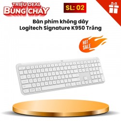 Bàn phím không dây Logitech Signature K950 Trắng (Off-white)