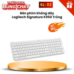 Bàn phím không dây Logitech Signature K950 Trắng (Off-white)