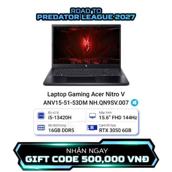 Laptop Gaming Acer Nitro V ANV15-51-53DM NH.QN9SV.007