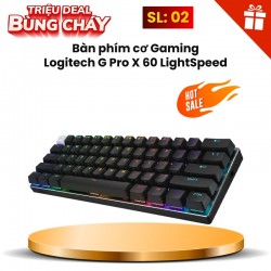 Bàn phím cơ Gaming Logitech G Pro X 60 LightSpeed Wireless Đen