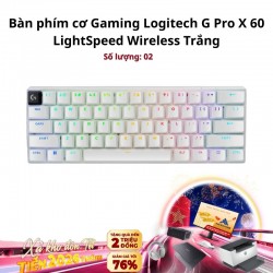 Bàn phím cơ Gaming Logitech G Pro X 60 LightSpeed Wireless Trắng