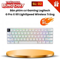 Bàn phím cơ Gaming Logitech G Pro X 60 LightSpeed Wireless Trắng