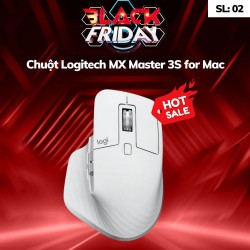 Chuột Logitech MX Master 3S for Mac Wireless/Bluetooth Xám trắng (910-006574)