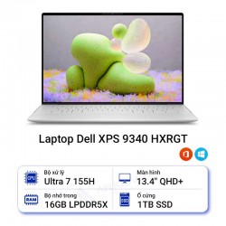 Laptop Dell XPS 13 9340 HXRGT (Ultra 7 155H/RAM 16GB/SSD 1TB/13.4 inch QHD+ Touch/Windows 11)