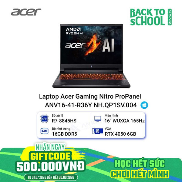 Laptop Acer Gaming Nitro ProPanel ANV16-41-R36Y NH.QP1SV.004