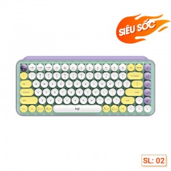 Bàn phím cơ không dây Logitech POP Keys TÍM-TRẮNG (DAYDREAM_MINT)