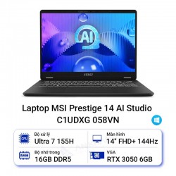 Laptop MSI Prestige 14 AI Studio C1UDXG-058VN (Ultra 7 155H)