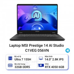 Laptop MSI Prestige 14 AI Studio C1VEG 056VN 